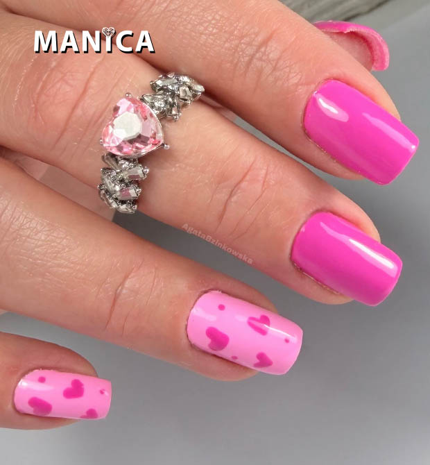 Różowa stylizacja walentynkowa